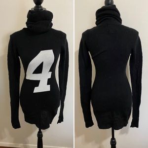 Wildfox Black Sweater Turtleneck Dress